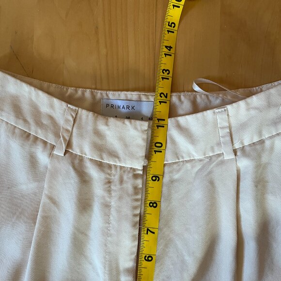 Primark High-waist Wide Leg Dress Pants Ivory Size 4 - Picture 6 of 8
